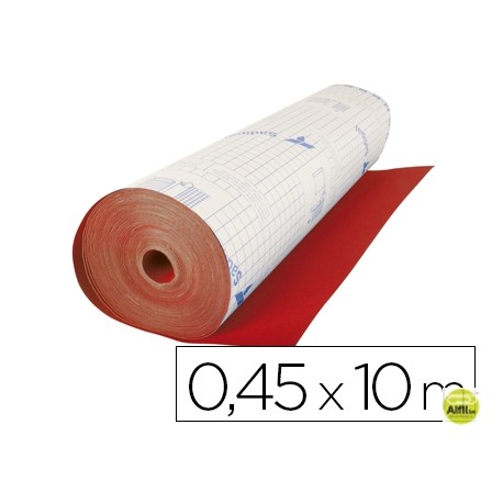 ROLLO ADHESIVO ESPECIAL ANTE COLOR ROJO ROLLO DE 10 MT