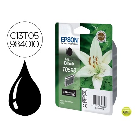 INK-JET EPSON STYLUS PHOTO R2400 T0598 NEGRO MATE 640 PAG