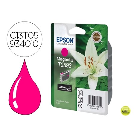 INK-JET EPSON STYLUS PHOTO R2400 T0593 MAGENTA 640 PAG