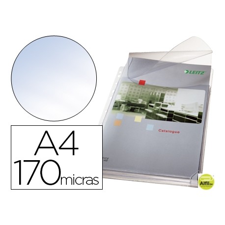 FUNDA MULTITALADRO ESSELTE CON FUELLE DIN A4 CON SOLAPA SUPERIOR PVC 170 MICRAS CAPACIDAD 200 HOJAS