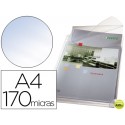 FUNDA MULTITALADRO ESSELTE CON FUELLE DIN A4 CON SOLAPA SUPERIOR PVC 170 MICRAS CAPACIDAD 200 HOJAS
