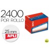 ETIQUETA ADHESIVA APLI 1674 TAMAÑO 25 MM REDONDAS EN ROLLO DE 2400 UNIDADES