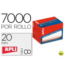 ETIQUETA ADHESIVA APLI 1677 TAMAÑO 8X20 MM EN ROLLO DE 7000 UNIDADES