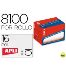 ETIQUETA ADHESIVA APLI 1678 TAMAÑO 10X16 MM EN ROLLO DE 8100 UNIDADES