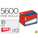 ETIQUETA ADHESIVA APLI 1679 TAMAÑO 12X18 MM EN ROLLO DE 5600 UNIDADES