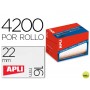 ETIQUETA ADHESIVA APLI 1683 TAMAÔO 16X22 MM EN ROLLO DE 4200 UNIDADES