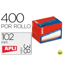 ETIQUETA ADHESIVA APLI 1698 TAMAÔO 38X102 MM EN ROLLO DE 400 UNIDADES