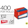 ETIQUETA ADHESIVA APLI 1698 TAMAÔO 38X102 MM EN ROLLO DE 400 UNIDADES