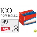 ETIQUETA ADHESIVA APLI 1706 TAMAÔO 105X149 MM EN ROLLO DE 100 UNIDADES