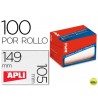 ETIQUETA ADHESIVA APLI 1706 TAMAÔO 105X149 MM EN ROLLO DE 100 UNIDADES