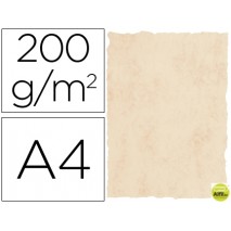 PAPEL PERGAMINO DIN A4 200 GR COLOR MARMOL BEIGE PAQUETE DE 25 HOJAS