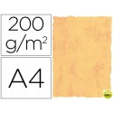 PAPEL PERGAMINO DIN A4 200 GR COLOR MARMOL AMARILLO PAQUETE DE 25 HOJAS