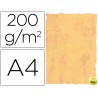 PAPEL PERGAMINO DIN A4 200 GR COLOR MARMOL AMARILLO PAQUETE DE 25 HOJAS