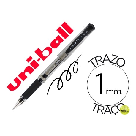 BOLIGRAFO UNI-BALL UM-153 SIGNO BROAD NEGRO 1 MM TINTA GEL