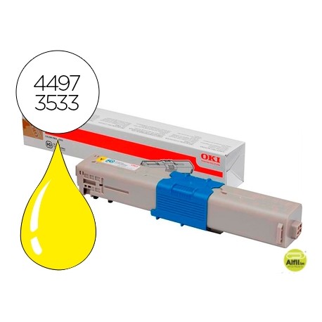 TONER OKI C301DN/C321DN AMARILLO 1500 PAG