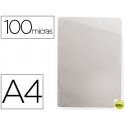 FUNDA PROTECTORA SARO CORTE OBLICUO DIN A4 SIN TALADROS PVC 100 MICRAS