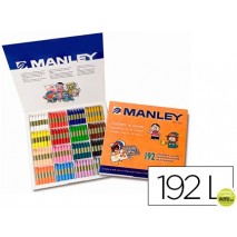LAPICES CERA MANLEY CAJA DE 192 UNIDADES 16 COLORES SURTIDOS