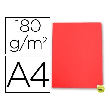 SUBCARPETA CARTULINA GIO DIN A4 ROJO PASTEL 180 G/M2