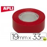 CINTA ADHESIVA APLI 33 MT X 19 MM COLOR ROJO