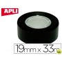 CINTA ADHESIVA APLI 33 MT X 19 MM COLOR NEGRO