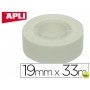 CINTA ADHESIVA APLI 33 MT X 19 MM COLOR BLANCO