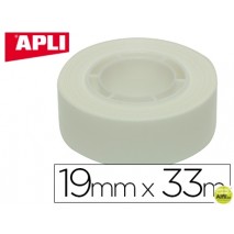 CINTA ADHESIVA APLI 33 MT X 19 MM COLOR BLANCO