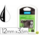 CINTA DYMO NEGRO BLANCO 12MM X3,5 MT D1 NYLON