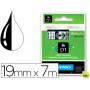 CINTA DYMO NEGRO TRANSPARENTE 19MM X 7 MT D1