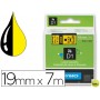 CINTA DYMO NEGRO AMARILLO 19MM X 7 MT D1
