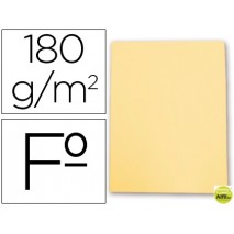 SUBCARPETAS CARTULINA GIO FOLIO AMARILLO PASTEL 180 G/M2