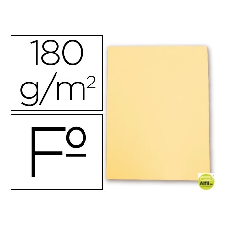 SUBCARPETAS CARTULINA GIO FOLIO AMARILLO PASTEL 180 G/M2