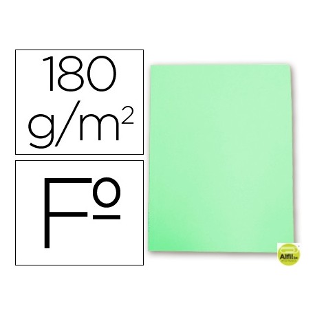 SUBCARPETAS CARTULINA GIO FOLIO VERDE PASTEL 180 G/M2