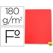 SUBCARPETAS CARTULINA GIO FOLIO ROJO PASTEL 180 G/M2