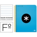 BLOC ESPIRAL LIDERPAPEL FOLIO ANTARTIK TAPA EXTRADURA 80 H 100G HORIZONTAL CON MARGEN COLOR AZUL