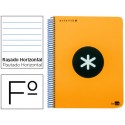 BLOC ESPIRAL LIDERPAPEL FOLIO ANTARTIK TAPA EXTRADURA 80 H 100G HORIZONTAL CON MARGEN COLOR NARANJA
