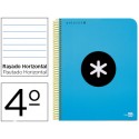 BLOC ESPIRAL LIDERPAPEL CUARTO ANTARTIK TAPA EXTRADURA80 H 100G HORIZONTAL CON MARGEN COLOR AZUL