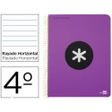 BLOC ESPIRAL LIDERPAPEL CUARTO ANTARTIK TAPA EXTRADURA80 H 100G HORIZONTAL CON MARGEN COLOR VIOLETA
