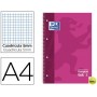 BLOC ESPIRAL OXFORD EUROPEAN BOOK TAPA EXTRADURA DIN A4 80 HOJAS CUADRICULA 5 MM COLOR ROSA