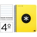 BLOC ESPIRAL LIDERPAPEL CUARTO ANTARTIK TAPA EXTRADURA 80 H 100G HORIZONTAL CON MARGEN COLOR AMARILL