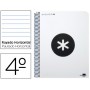 BLOC ESPIRAL LIDERPAPEL CUARTO ANTARTIK TAPA EXTRADURA80 H 100G HORIZONTAL CON MARGEN COLOR BLANCO