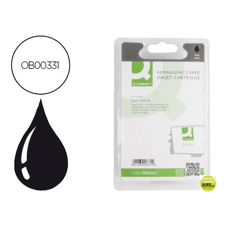 INK-JET Q-CONNECT COMPATIBLE EPSON STYLUS C64 C66 C84 C86, CX3600 3650 6400 6600 NEGRO DURABRITE, 13