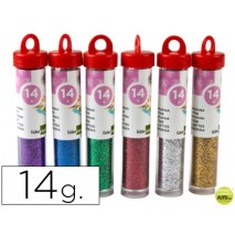 PURPURINA LIDERPAPEL FANTASIA COLORES METALICOS SURTIDOS BOTE DE 14 GR