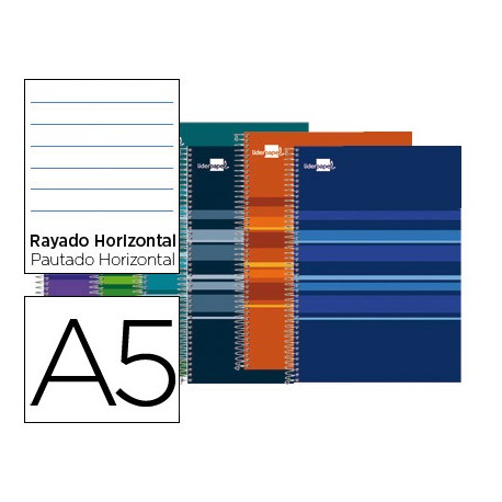 BLOC ESPIRAL LIDERPAPEL A5 BLOC ESPIRAL LIDERPAPEL A5 MICRO CLASSIC TAPA FORRADA 160H 60G HORIZONTA