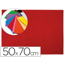 GOMA EVA LIDERPAPEL 50X70CM 60G/M2 ESPESOR 2MM TEXTURA TOALLA ROJO
