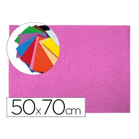 GOMA EVA LIDERPAPEL 50X70CM 60G/M2 ESPESOR 2MM TEXTURA TOALLA ROSA