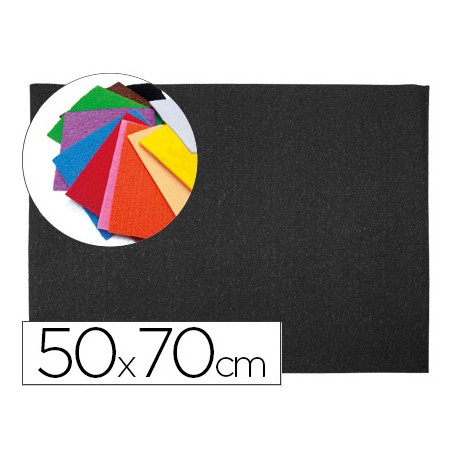 GOMA EVA LIDERPAPEL 50X70CM 60G/M2 ESPESOR 2MM TEXTURA TOALLA NEGRO