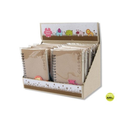 BLOC ESPIRAL FANTASIA ANIMALES 105X135MM PAPEL 70G/M2