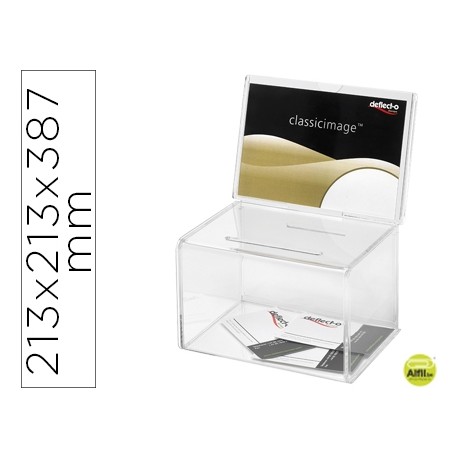BUZON DE SUGERENCIAS ARCHIVO 2000 COLOR CRISTAL TRANSPARENTE 213X213X387 MM