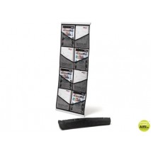 EXPOSITOR ARCHIVO 2000 DE SUELO MOVIL ENROLLABLE CON 8 ESTANTES INCLUYE BOLSA DE TRANSPORTE 541X370X