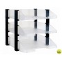 BANDEJA SOBREMESA ARCHIVO 2000 PLASTICO TRANSPARENTE CON ELEVADORES NEGRO CONJUNTO DE 3 BANDEJAS 280